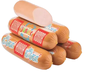 Crenvurști Junior din carne de pui și curcan